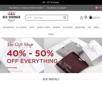 Ben-Sherman.ca(Ben Sherman Official Canada Store) Screenshot