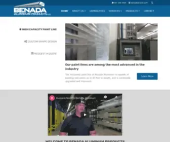 Benada.com(Benada Aluminum Products) Screenshot