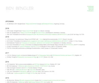 Benbengler.com(DESIGNER ARTIST RESEARCHER) Screenshot