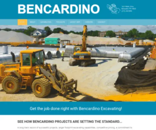 Bencardino.com(Bencardino Excavating Contractors) Screenshot