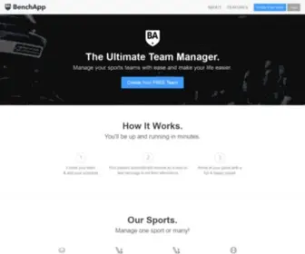 Benchapp.com(The Best Free Sports Team Manager) Screenshot