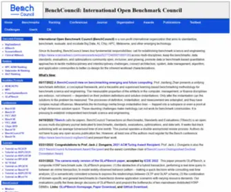 Benchcouncil.org(International Open Benchmark Council) Screenshot