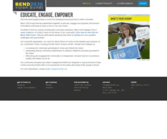 Bend2030.org(Envision Bend) Screenshot