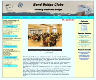 Bendbridge.org(Bend Bridge Clubs) Screenshot