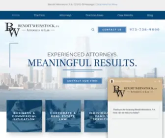 Benditweinstock.com(New Jersey Attorneys) Screenshot