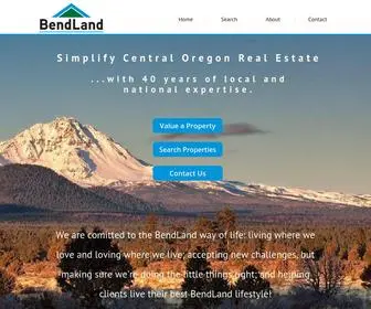 Bendland.com(Bend Land and Real Estate) Screenshot