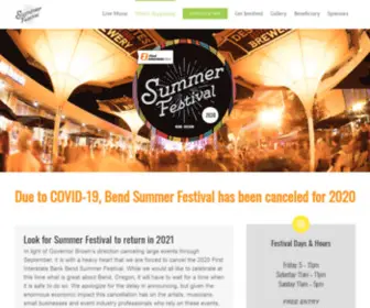 Bendsummerfestival.com(Summer Festival) Screenshot