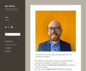 Bendutter.com(Ben Dutter) Screenshot