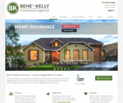 Bene-Kelly.com(Bene'-Kelly Insurance) Screenshot
