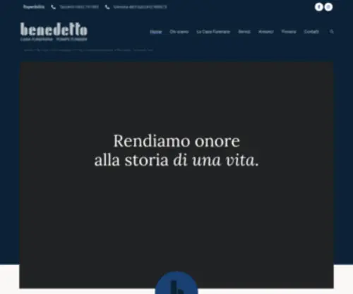 Benedetto.com(Pompe Funebri) Screenshot