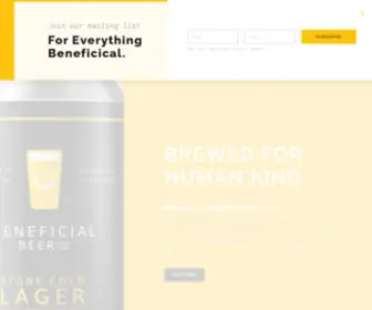 Beneficialbeer.co(Brewed for Human Kind) Screenshot