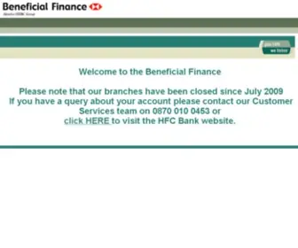 Beneficialfinance.co.uk(Beneficialfinance) Screenshot