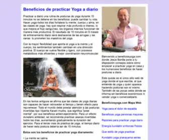 Beneficiosyoga.com(Beneficios de practicar Yoga a diario) Screenshot