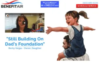 Benefitair.com(Benefit Air Conditioning) Screenshot