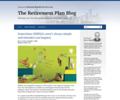 Benefitplanblog.com(Retirement Plan Blog) Screenshot