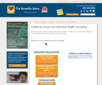 Benefitsstore.com(California Individual and Group Free Health Insurance Quote) Screenshot