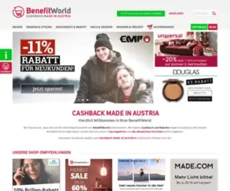 BenefitWorld.at(Cashback made in Austria) Screenshot