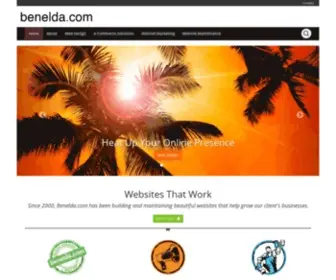 Benelda.com(Good, clean, functional web design) Screenshot