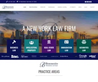 Benemeritolaw.com(NYC Startup Lawyer) Screenshot