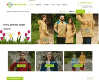 Benesport.sk(Váš slovenský odevný výrobca) Screenshot