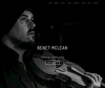 Benetmclean.com(Contemporary jazz violinist and pianist Benet McLean) Screenshot