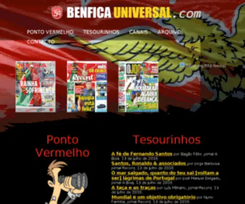 Benficauniversal.com(Benficauniversal) Screenshot