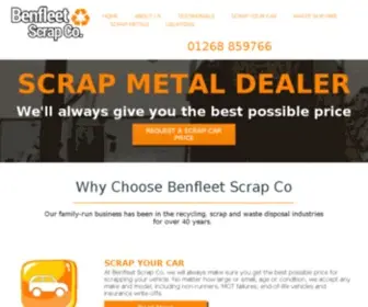 Benfleetscrap.co.uk(Metal & Waste Recycler Basildon) Screenshot