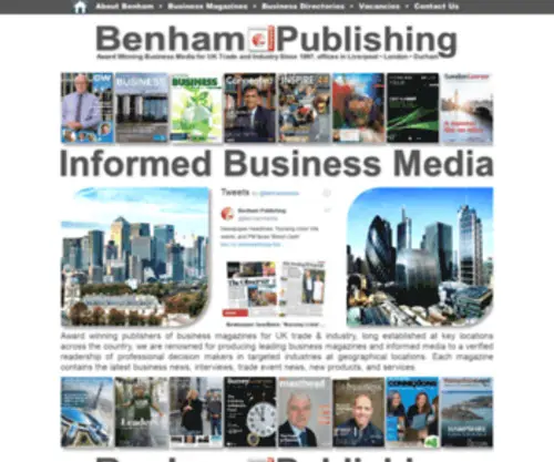 Benhampublishing.com(Benham Publishing UK magzines for trade & industry) Screenshot