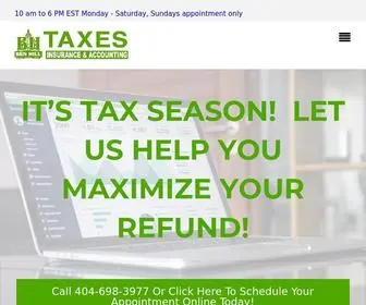 Benhilltaxes.com(10 am to 6 PM EST Monday) Screenshot