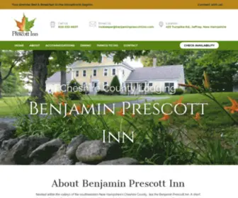 Benjaminprescottinn.com(Benjamin Prescott Inn in Jaffrey) Screenshot