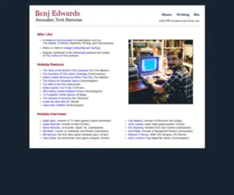 Benjedwards.com(Benj Edwards) Screenshot