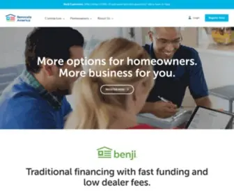 Benjifinancing.com(Renovate America) Screenshot