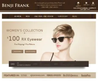 Benjifrank.com(Prescription Glasses) Screenshot