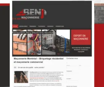 Benjimaconnerie.com(Maçonnerie Montréal) Screenshot