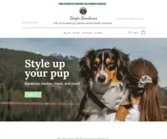 Benjisbandanas.net(Pet apparel) Screenshot