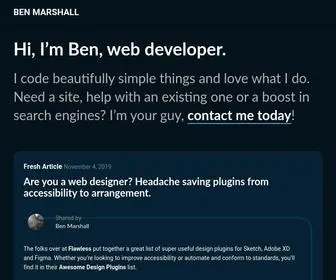 Benmarshall.me(Ben Marshall) Screenshot