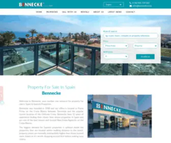 Bennecke.com(Real Estate in Costa Blanca spain) Screenshot