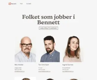 Bennett.no(Bennett Reklamebyrå) Screenshot