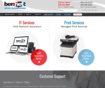 Bennettoffice.com(Bennett Office Technologies) Screenshot