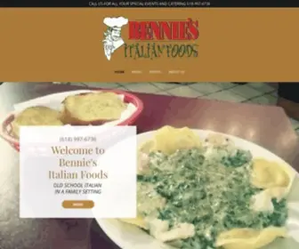 Benniesitalianfoods.com(Bennie's Italian Foods) Screenshot