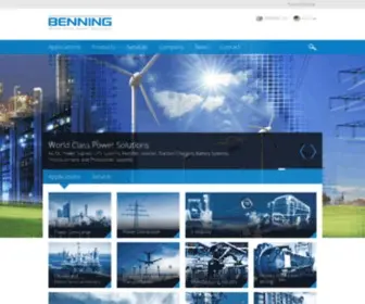 Benning.de(BENNING World Class Power Solutions) Screenshot