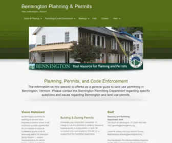 Benningtonplanningandpermits.com(Town of Bennington) Screenshot