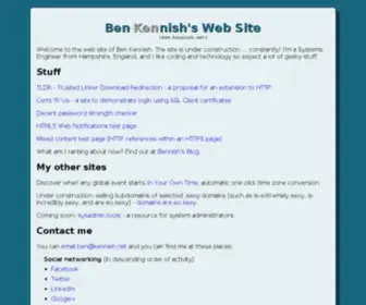 Bennish.net(The personal web site of Ben Kennish) Screenshot