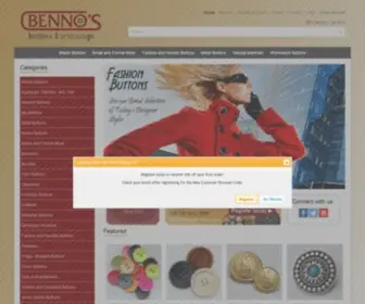 Bennosbuttons.com(Bennos Buttons & Trimmings) Screenshot