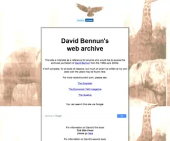Bennun.biz(David Bennun's Journalism Archive) Screenshot
