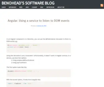 Benohead.com(Benohead's Software Blog) Screenshot