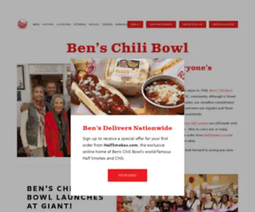 Benschilibowl.com(Ben's U St) Screenshot