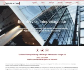 Bense.com(Internetagentur Dortmund) Screenshot