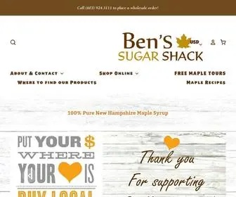 Bensmaplesyrup.com(100% Pure New Hampshire Maple Syrup for Sale Online) Screenshot