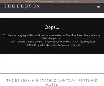 Bensonhotel.com(The Benson Hotel) Screenshot